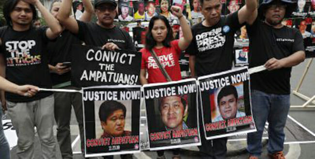 Filippine: 5 membri di una potente famiglia condannati per il massacro di Maguindanao