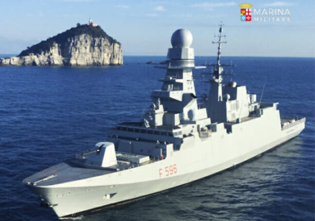 La fregata Martinengo della Marina Militare in sosta a Larnaca