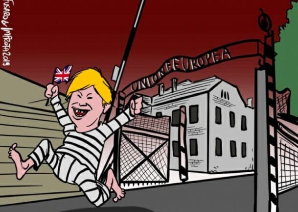 La Raggi caccia Marione dopo la vignetta choc sull’Ue come Auschwitz