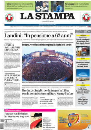 Rassegna stampa di oggi, lunedì 20 gennaio 2020