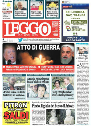 Rassegna stampa di oggi, giovedì 9 gennaio 2020