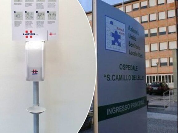 Coronavirus, all’ospedale di Rieti rubati 50 dispenser di gel igienizzante