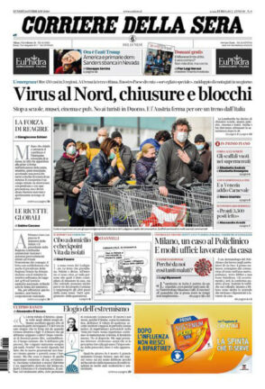 Rassegna stampa di oggi, lunedì 24 febbraio 2020