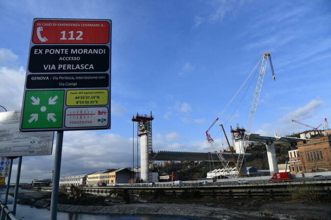 Genova, ponte: ripreso varo maxitrave dopo stop