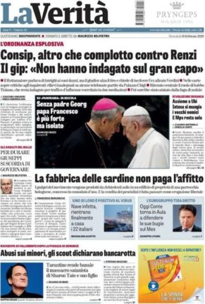 Rassegna stampa di oggi, mercoledì 19 febbraio 2020