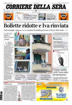 Rassegna stampa di oggi, sabato 14 marzo 2020