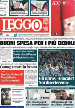 La rassegna stampa di oggi, lunedì 30 marzo 2020