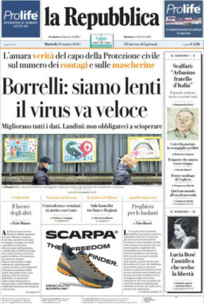La rassegna stampa di oggi, martedì 24 marzo 2020