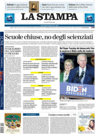 Rassegna stampa di oggi, giovedì 5 marzo 2020