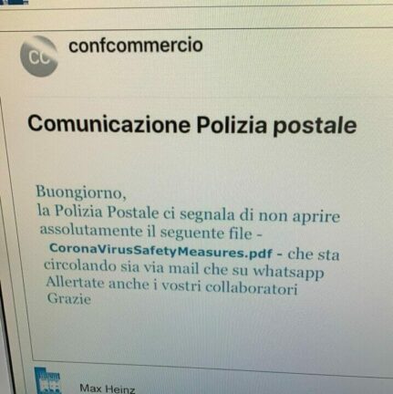 Polizia Postale: attenzione alle frodi informatiche sul Coronavirus