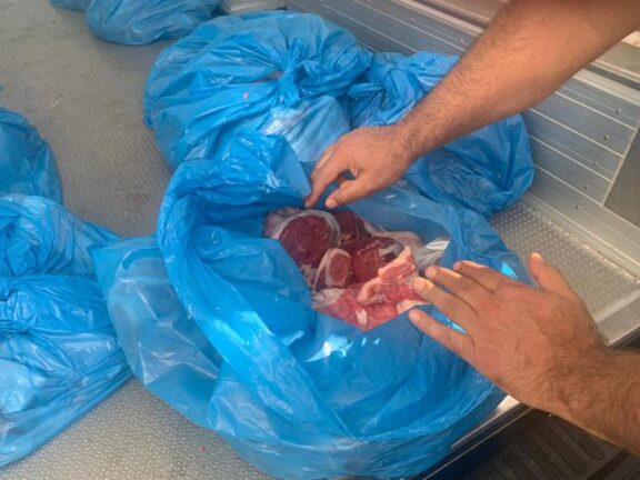 Carne nei sacchi dei rifiuti, fermato in tangenziale