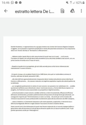 Gli idonei del concorso Regione Campania scrivono a De Luca: “chiediamo di essere ammessi al Tirocinio”