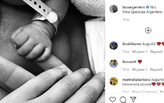 È nata la figlia di Luca Argentero e Cristina Marino, si chiama Nina Speranza
