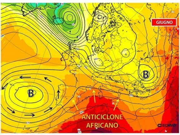 Meteo: Giugno, tendenza stravolta! Tutto il mese sotto l’influenza del calore africano. L’aggiornamento