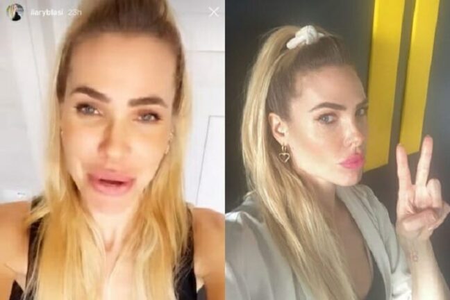 Ilary Blasi al naturale e senza trucco lancia la moda dello scrunchie tra i capelli