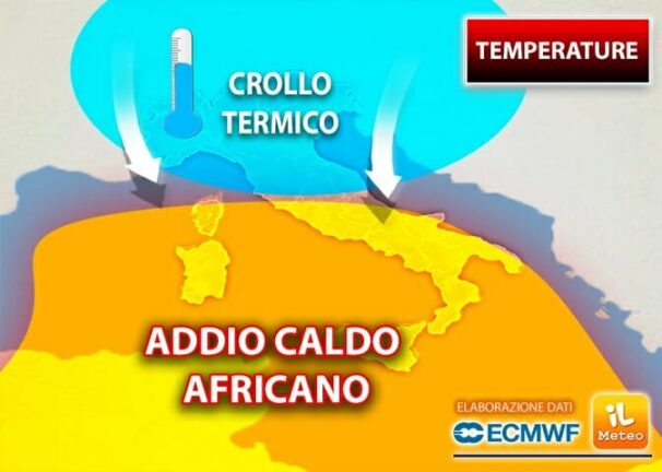 Temperature. Addio caldo africano, tra pochi giorni crollano le temperature. Ecco cosa succederà