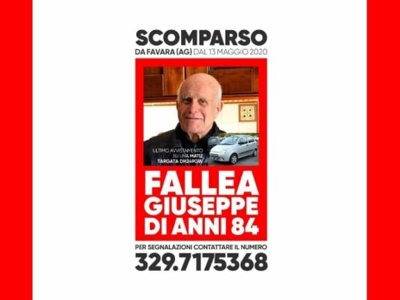 Favara, continuano le ricerche di Giuseppe Fallea