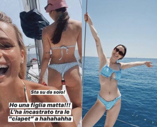 Lato B da urlo per Aurora Ramazzotti insieme alla mamma Michelle