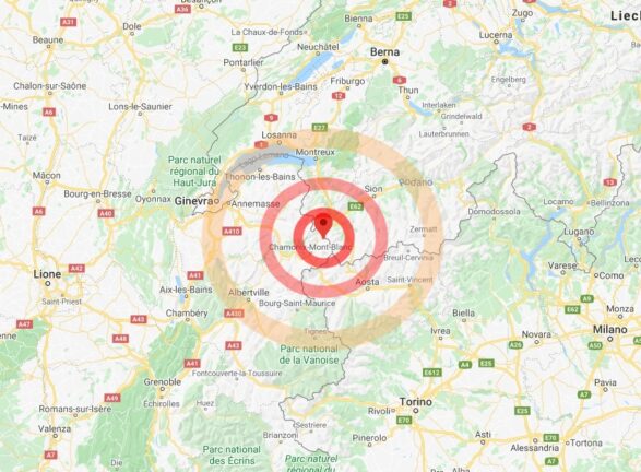 Scossa di terremoto fra Francia, Svizzera e Italia: epicentro nella zona del Monte Bianco