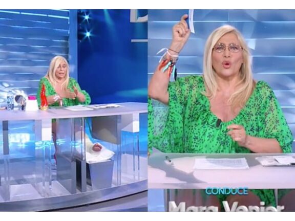 Mara Venier in studio con il gesso: “Non mi fermo, Domenica In entra nella storia”