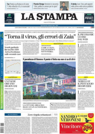Rassegna stampa di oggi, sabato 4 luglio 2020