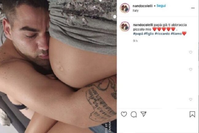 Nando Colelli dopo l’addio al porno diventa papà: “Ciao piccolo mio”