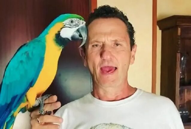 Enzo Salvi parla delle condizioni del pappagallo Fly: “Ora sta meglio”