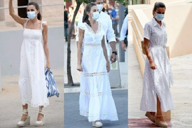 Letizia di Spagna regina del total white: i suoi abiti perfetti per l’estate