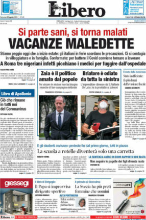 La rassegna stampa dei quotidiani di oggi, domenica 30 agosto 2020