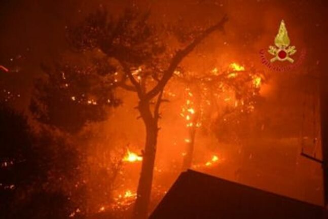 Palermo, incendio ad Altofonte: evacuati oltre 400 abitanti