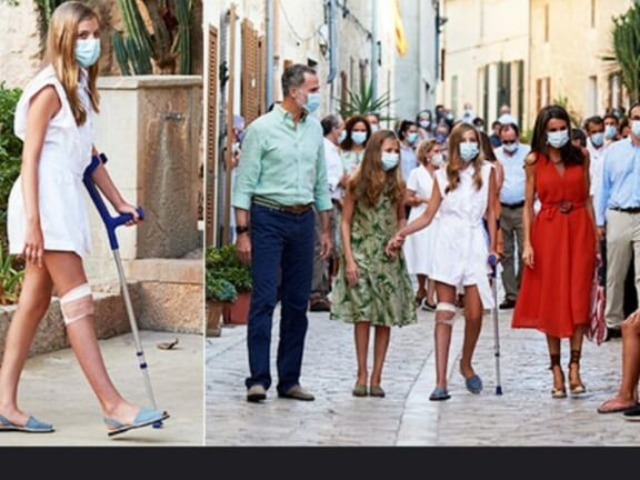 Letizia Ortiz e Felipe di Spagna. Le vacanze con l’infortunio della figlia Sofia