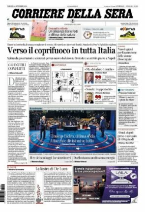 La rassegna stampa dei quotidiani di oggi, sabato 24 ottobre 2020