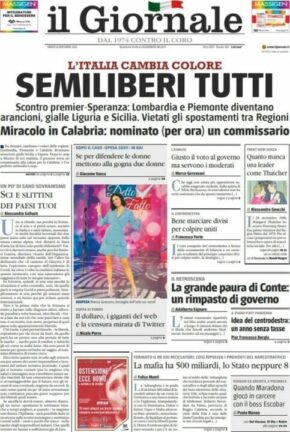 La rassegna stampa dei quotidiani di oggi, sabato 28 novembre 2020