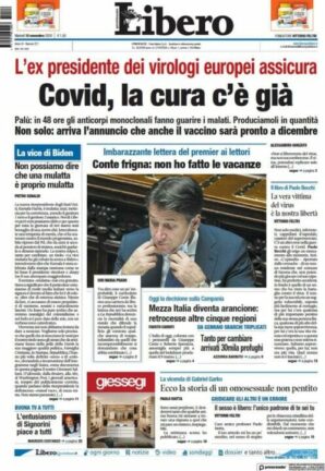 La rassegna stampa dei quotidiani di oggi, martedì 10 novembre 2020