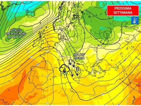 Meteo: da Lunedì irruzione scandinava, pioggia e vento forte