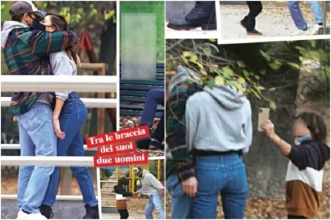 Santiago fa le foto mentre Belén abbraccia Antonino Spinalbese