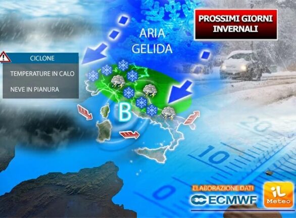 Meteo: termometri giù, abbondanti nevicate. Le città interessate