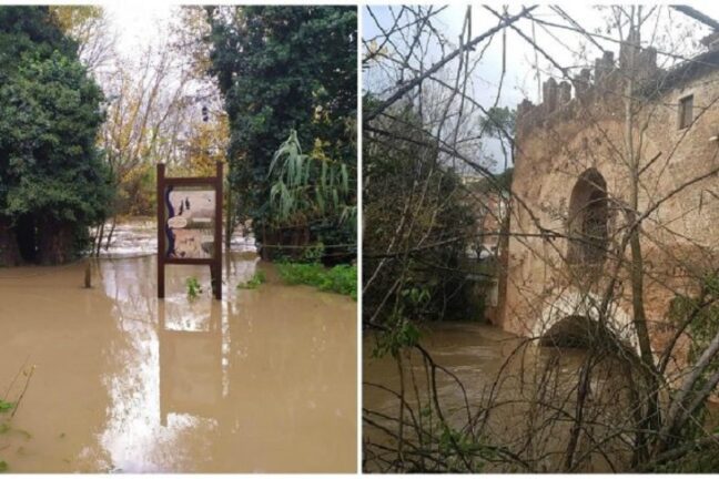 Roma: l’Aniene rompe gli argini tra Ponte Mammolo e Ponte Nomentano