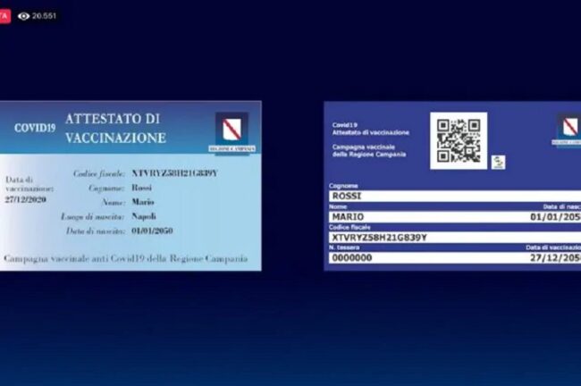 De Luca: “I campani vaccinati contro il Covid-19 saranno schedati”