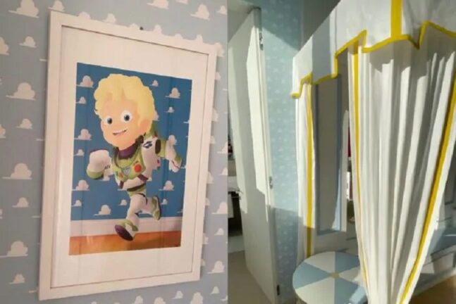 La nuova cameretta di Leone in stile medievale e quadro personalizzato