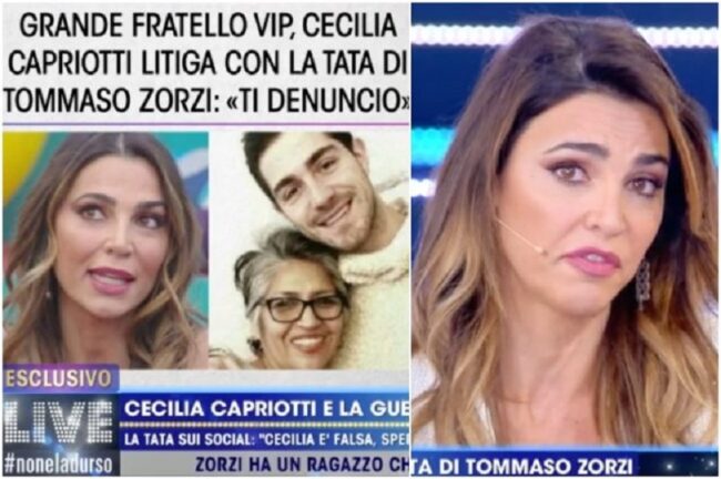 Cecilia Capriotti contro la tata di Tommaso Zorzi: la diffido