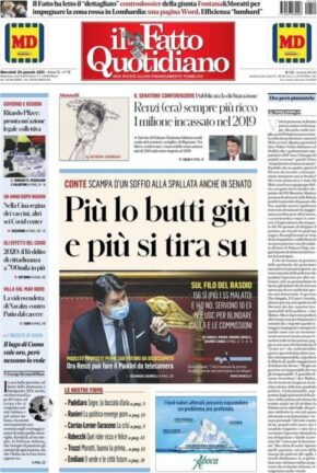 La rassegna stampa dei quotidiani di oggi, mercoledì 20 gennaio 2021