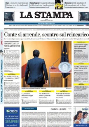 La rassegna stampa dei quotidiani di oggi, martedì 26 gennaio 2021