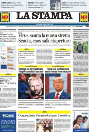 La rassegna stampa dei giornali di oggi, martedì 5 gennaio 2021