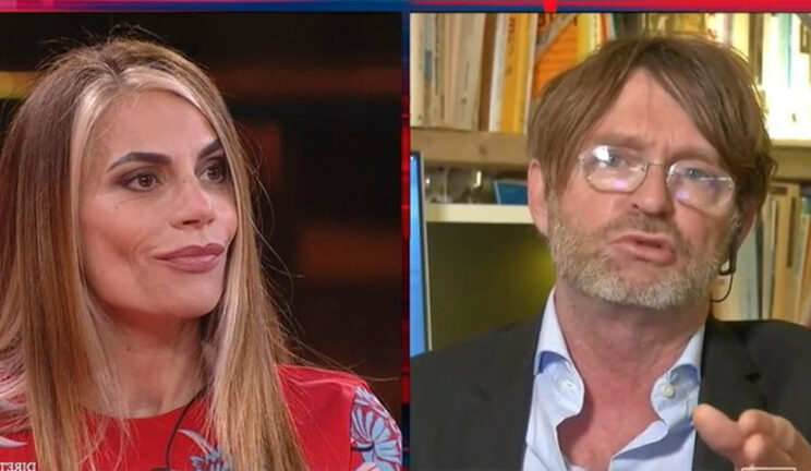 Non è l’Arena, Facci travolge Catizone: Sei seduta qui perché sappiamo…