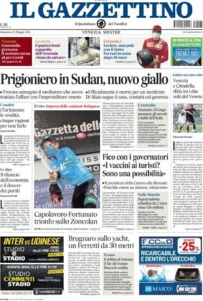 La rassegna stampa dei quotidiani oggi, domenica 23 maggio 2021