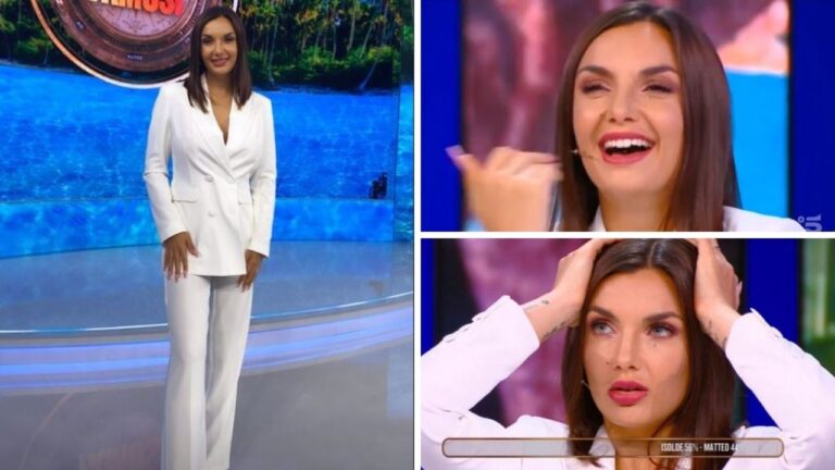 Elettra Lamborghini il look total White mette in ombra Ilary Blasi
