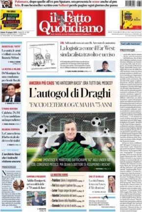 La rassegna stampa dei quotidiani di oggi, sabato 19 giugno 2021