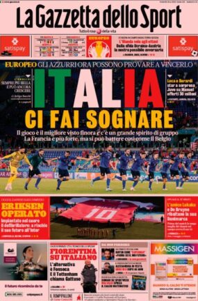 La rassegna stampa dei quotidiani di oggi, venerdì 18 giungo 2021