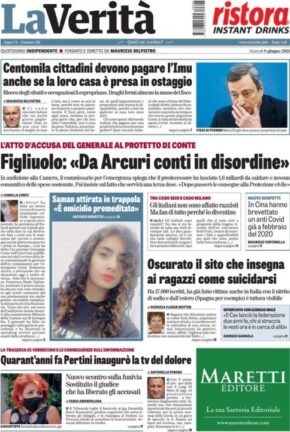 La rassegna stampa dei quotidiani di oggi, martedì 8 giugno 2021
